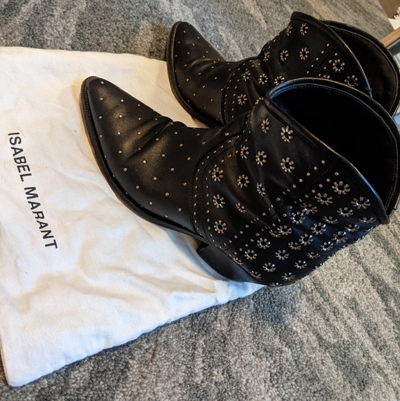 Isabel Marant DOMYA studded leather ankle boot - Picture 2 of 11